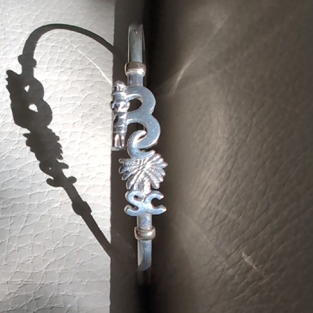 Sterling Silver and 10kt Gold Beaufort South Carolina Bracelet